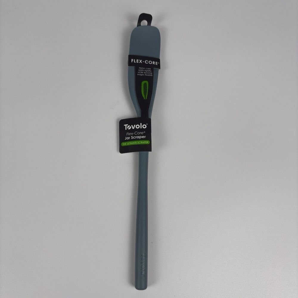 Tovolo Flex-Core Silicone Jar Scraper Spatula Charcoal Heat Resistant 600F NWT